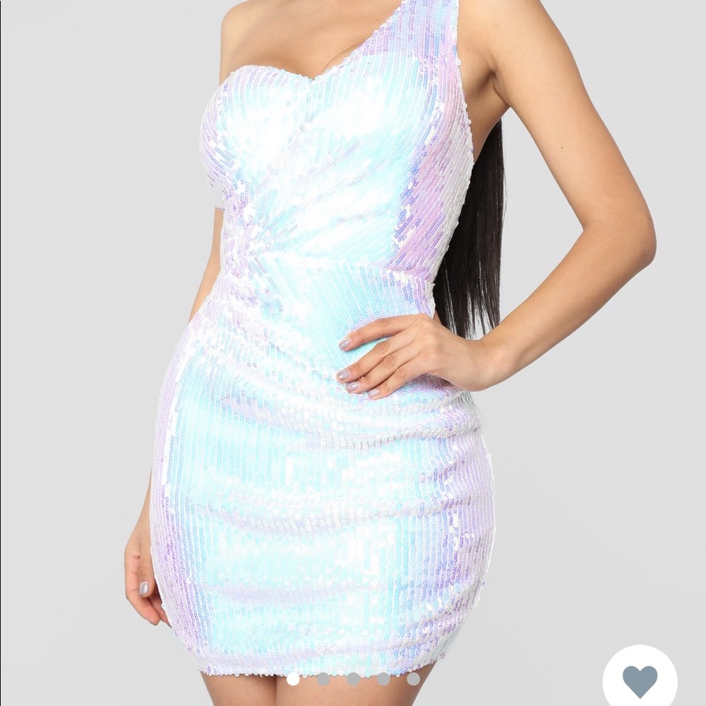 White sequin dress size XL